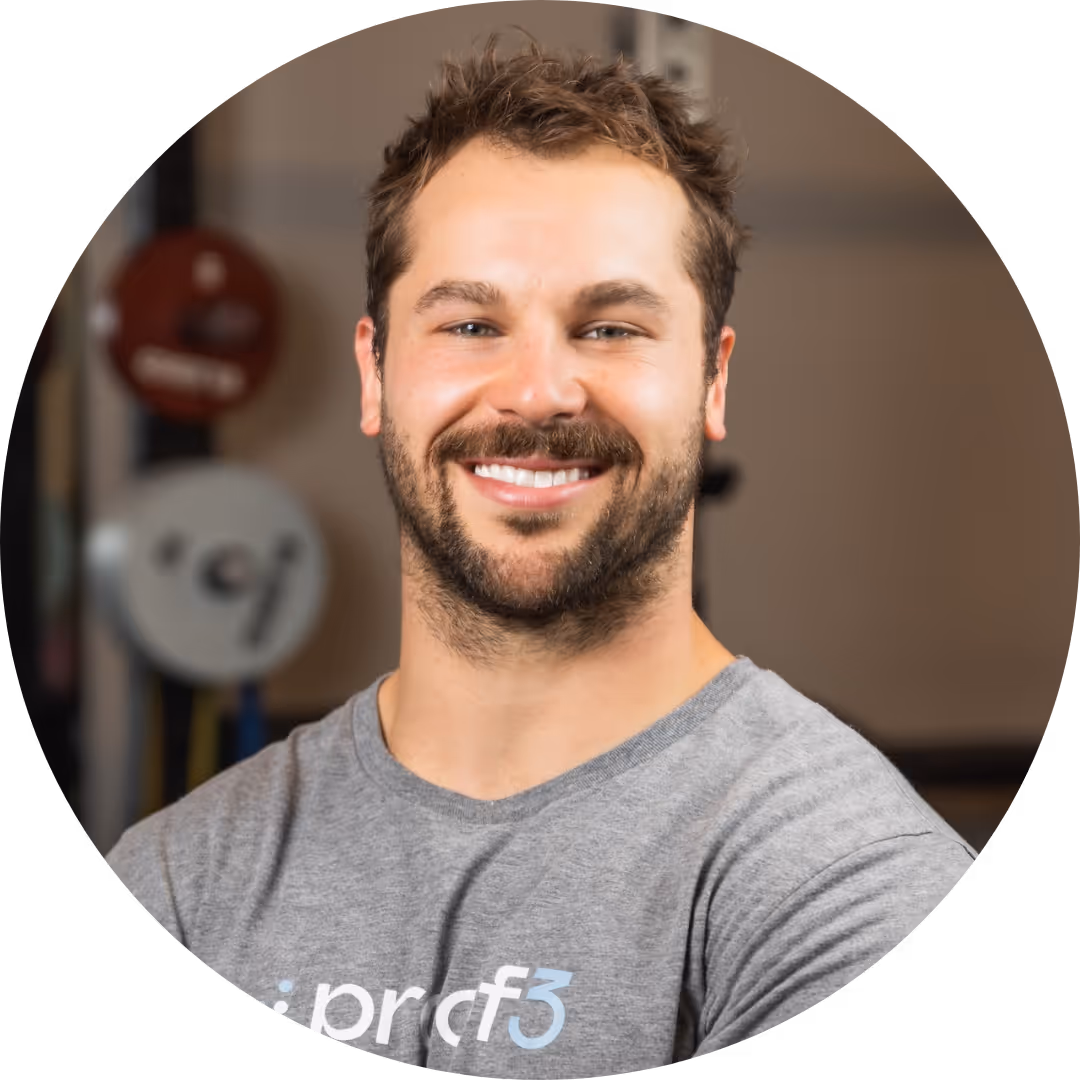 This is a circular, and fully zoomed, bio icon photo for proof3 coaching coach, Adam Fetter