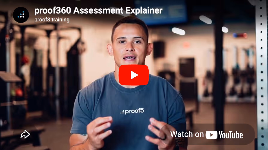 A screenshot showing carl hardwick in his youtube video describing proof3 salt river's proof360 assessment process