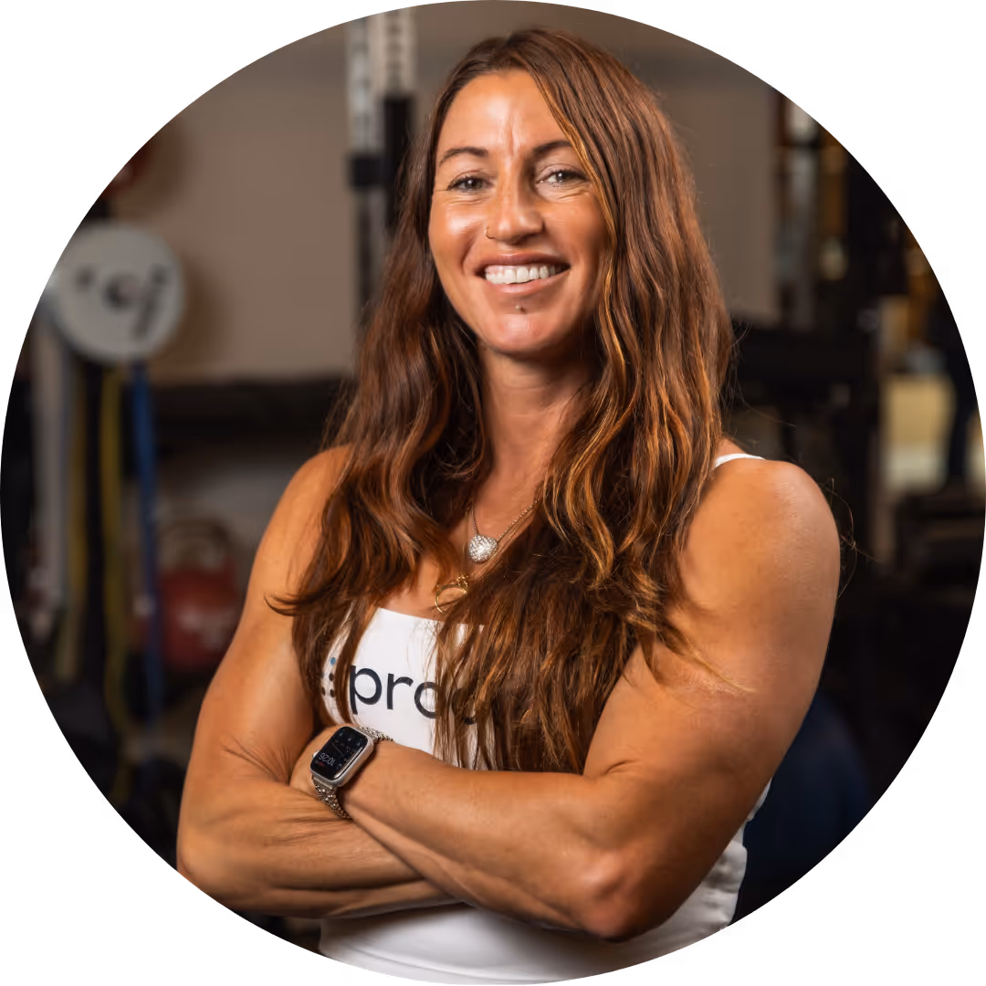 This is a circular, and fully zoomed, bio icon photo for proof3 coaching coach, Shanna Guzman